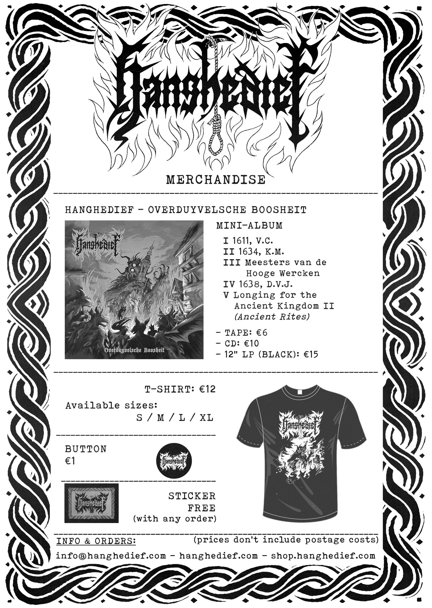 Hanghedief Merchandise Flyer